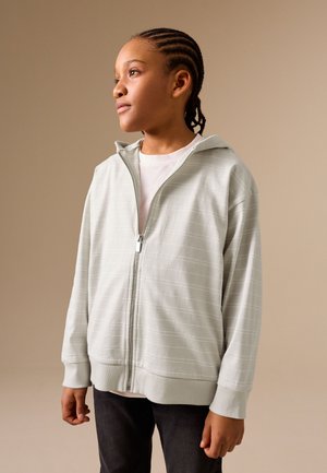 Next, REGULAR FIT - GRAPHIC ZIP THROUGH HOODIE  . - Felpa con zip - neutral textured