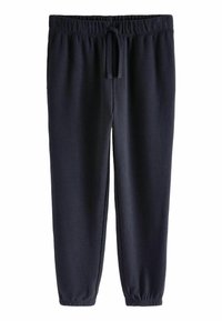 Nachtblau jogger pants mit Waffelstruktur, elastischem Bund und verstellbarem Kordelzug. Eng anliegende Bündchen an den Knöcheln. Schlichtes, lässiges Design.