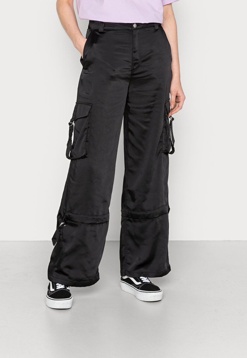 Weekday GARDA TROUSER - Calças cargo - black