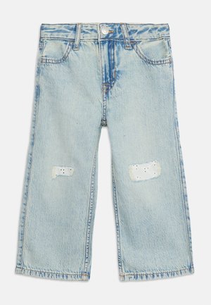 Abercrombie & Fitch, EYELET DESTROY - Τζιν χαλαρής εφαρμογής - blue