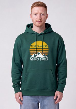 watapparel, MEHR WANDERN UNISEX - Kapuzenpullover - glazed green