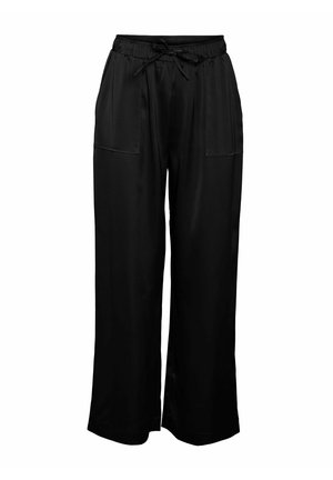 LOCKERE MIT KORDELZUG UND SEITENTASCHEN - Trousers - schwarz