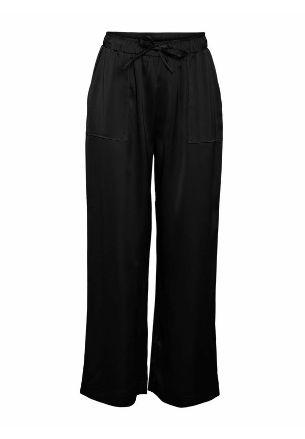 LOCKERE MIT KORDELZUG UND SEITENTASCHEN - Stoffhose - schwarz