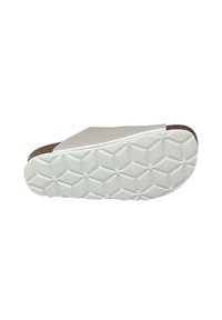 Infradito bianche con tomaia in sintetico liscia e suola in gomma testurizzata con un motivo a nido d'ape per una maggiore aderenza.