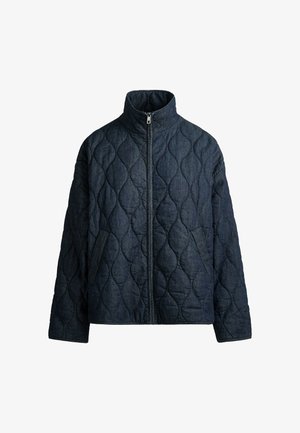 OYSHO, FELLEX® AEROGEL DENIM-EFFECT BOXY PADDED JACKET - Übergangsjacke - mid denim