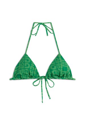 A TRIANGOLO CON LOGO ALL OVER - Bikini top - verde