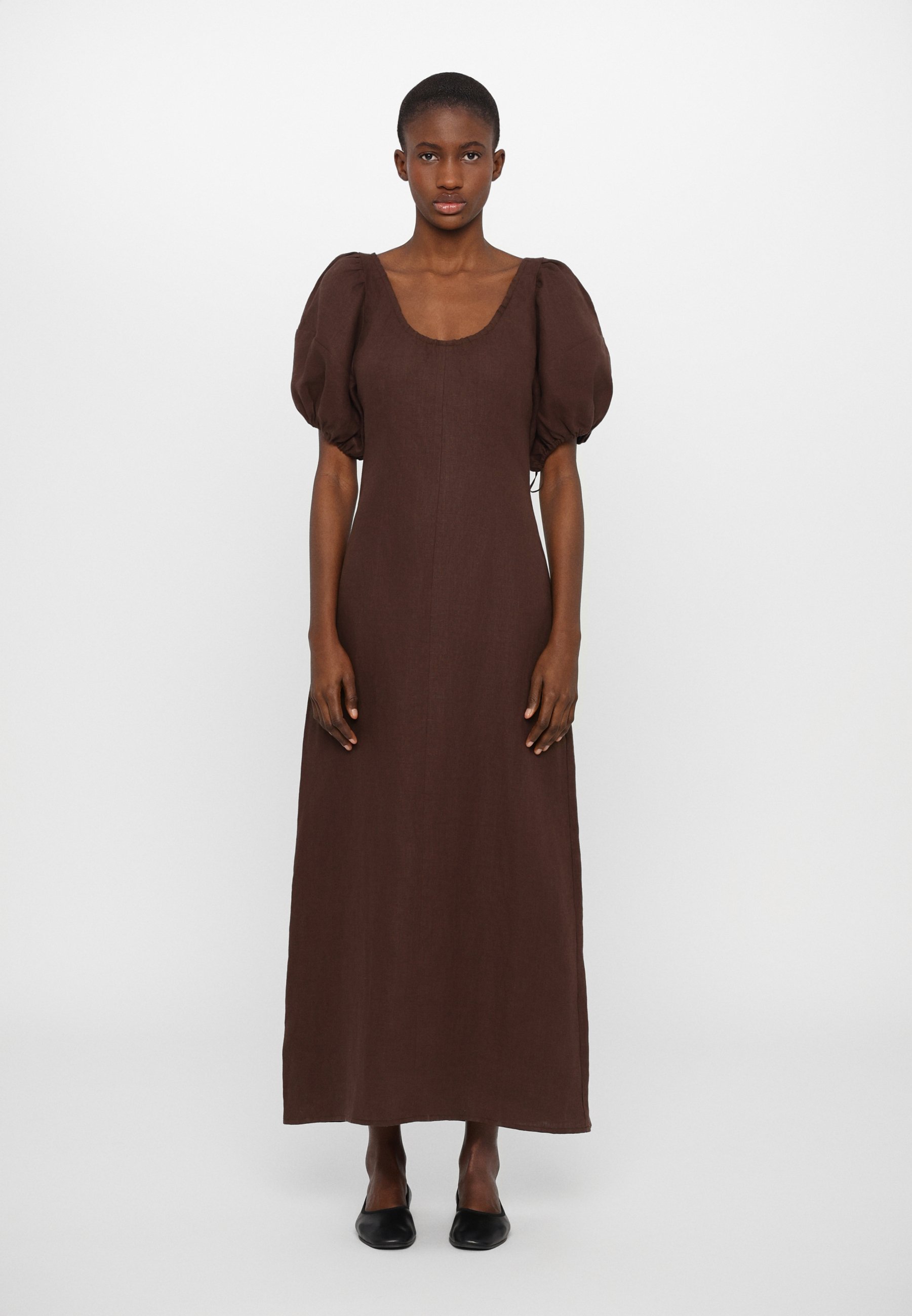 faithfull brown dress Chestnut Brown Hedda Maxi Dress
