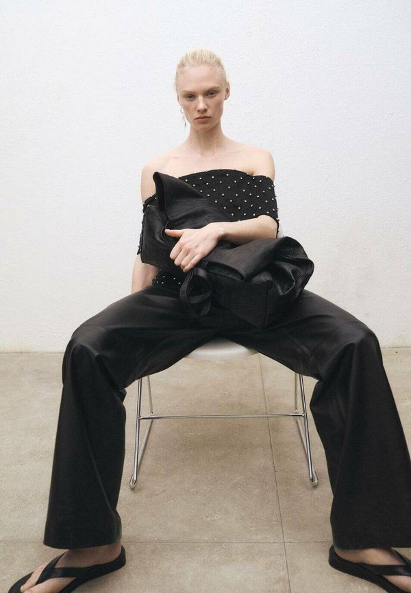 MILANO - Leather trousers - zwart2