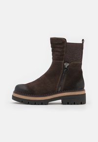 Marco Tozzi Platform ankle boots - mocca