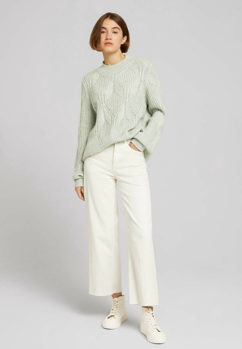 Damen Strickjacken | TOM TAILOR DENIM Strickpullover grey/grau - IK27221 Damen Strickjacken | TOM TAILOR DENIM Strickpullover grey/grau - IK27221