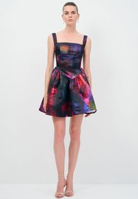 adL FLOUNCED MINI  - Vestito casual - printed black