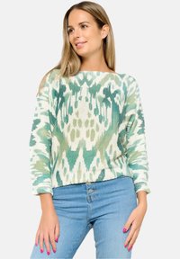 LolaLiza WITH IKAT PRINT - Jumper - khaki mint