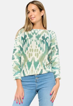 LolaLiza WITH IKAT PRINT - Jumper - khaki mint