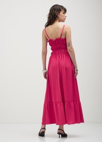 Calliope CORPETTO PUNTO SMOCK  - Robe longue - fucsia