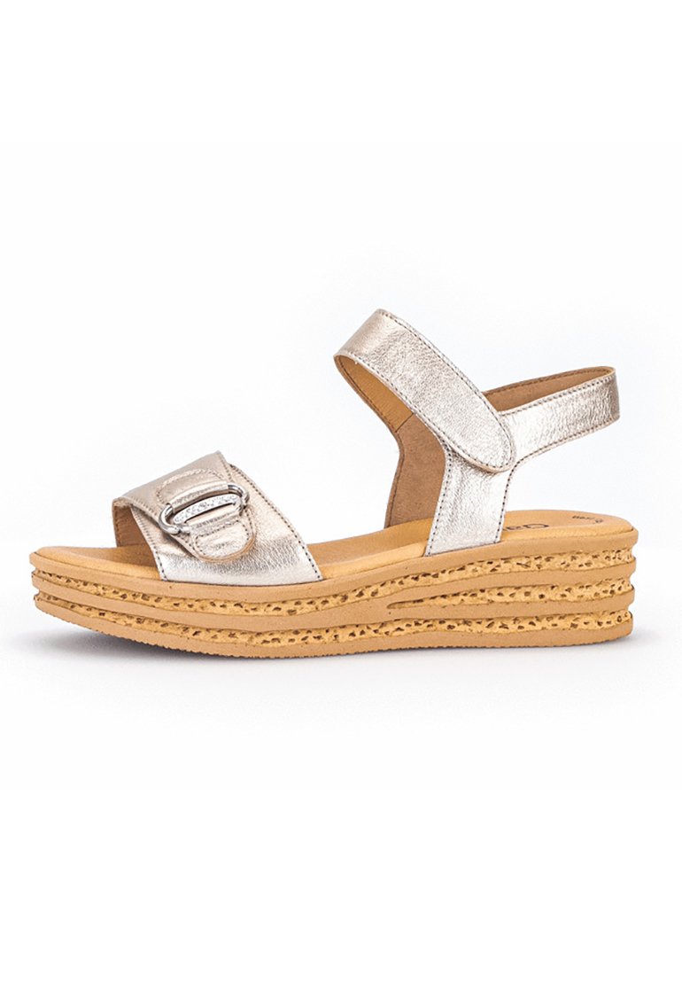 Gabor Platform sandals puder/gold-coloured