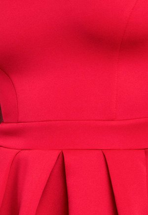 Goddiva SCUBA SKATER MIDI - Vestito elegante - red