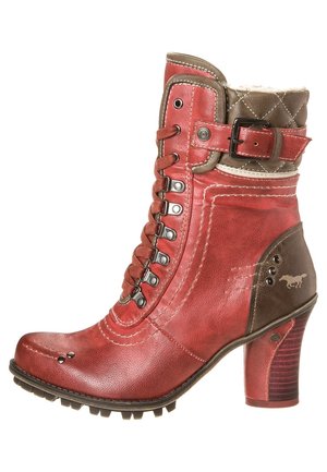 Botines con cordones - red