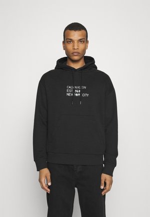 MIXED PRINT STENCIL - Hoodie -  black