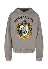 ABSOLUTE CULT HARRY POTTER HUFFLEPUFF CREST ACID WASHED Sweat à