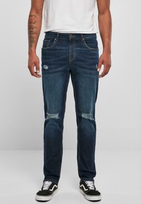 Urban Classics - Džíny Straight Fit - darkblue destroyed washed Miniatura obrázku 1