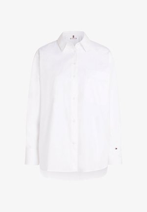 Tommy Hilfiger Curve, CRV ESS POPLIN EASY FIT - Skjortebluser - th optic white