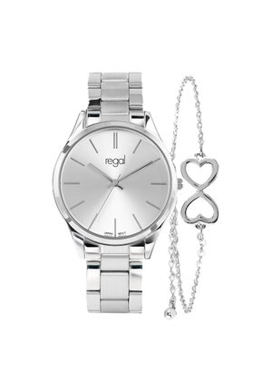 SET MIT KOSTENLOSEM ARMBAND - Uhr - silver-coloured
