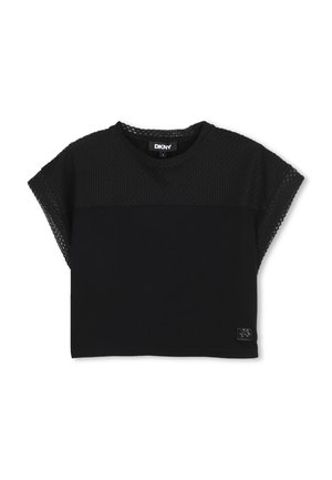 MET KORTE MOUWEN - Blouse - black