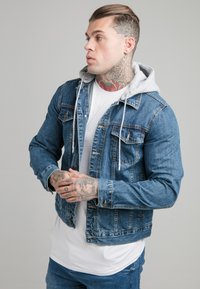 SIKSILK JACKET WITH DETACHABLE HOOD - Casaco de ganga - blue denim