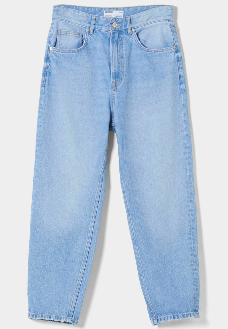 Bershka Relaxed fit jeans lichtblauw denim Bershka Relaxed fit jeans lichtblauw denim