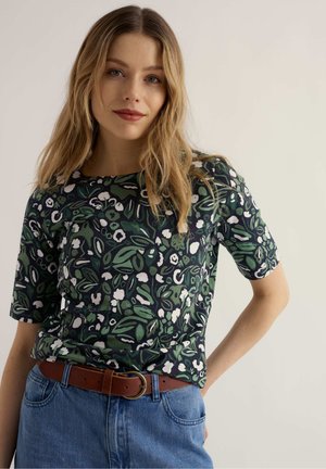 Seasalt Cornwall, SEASALT CORNWALL POISSON T-SHIRT - Nyomott mintás póló - garden plants inkwell