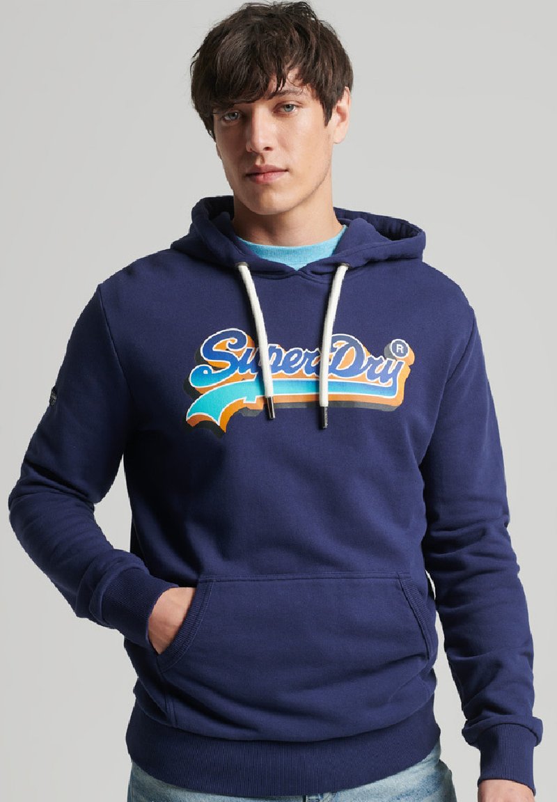 Superdry navy blue hoodie Clearance