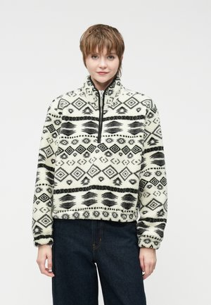 ONLNEW DALLAS HIGHNECK ZIP - Polárpulóver - birch/dark grey