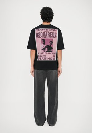 LOOSE  FIT TEE - Print T-shirt - black