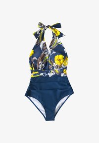 CUPSHE Costume da Bagno Intero da Donna con Scollo a V e Bordi smerlati in Rete a Contrasto Spalline Larghe sul Retro Basso, XS Verde Scuro CUPSHE Costume da Bagno Intero da Donna con Scollo a V e Bordi smerlati in Rete a Contrasto Spalline Larghe sul Retro Basso, XS Verde Scuro