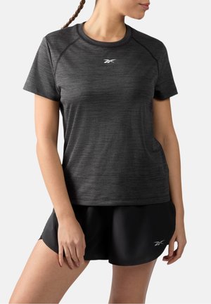 Reebok, ID TRAIN TEE-BLACK. - Basic T-shirt - black melange