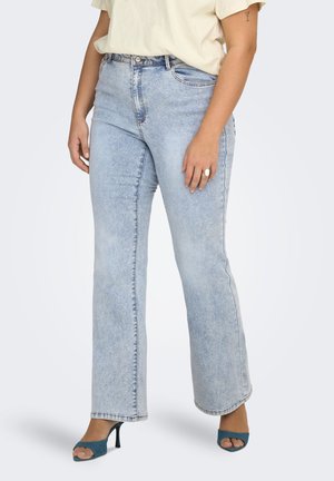 FLARED FIT CARROSE HOHE TAILLE RETRO-FIT,  - Kavbojke na trapez - light blue bleached denim