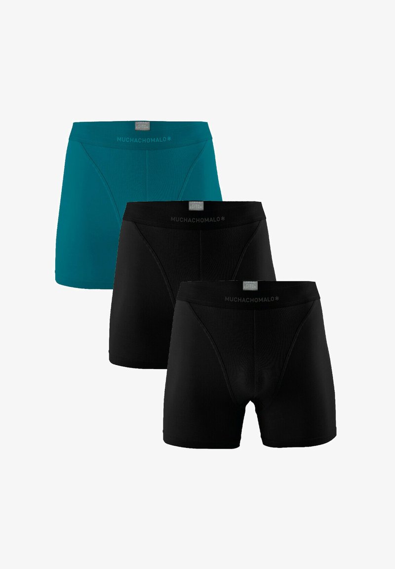 MUCHACHOMALO 3-PACK SOLID - Ozke boksarice - black/blue/green