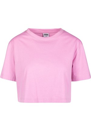 LADIES SHORT OVERSIZED TEE - Lihtne T-särk - coolpink