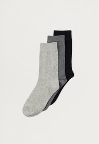 ONSBASIC 3 PACK - Κάλτσες - black/dark grey melange/light grey melange