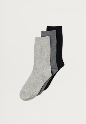 ONSBASIC 3 PACK - Socken - black/dark grey melange/light grey melange
