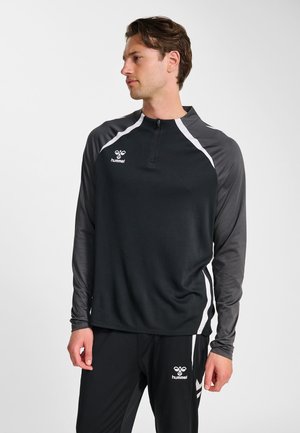 Hummel LEAD HALF ZIP - Sweatshirt - black asphalt