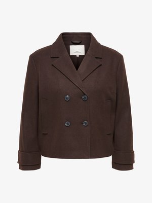 ONLY Carmakoma, CARFREJA LIFE SHORT DB JACKET OTW NOOS - Blazer - hot fudge