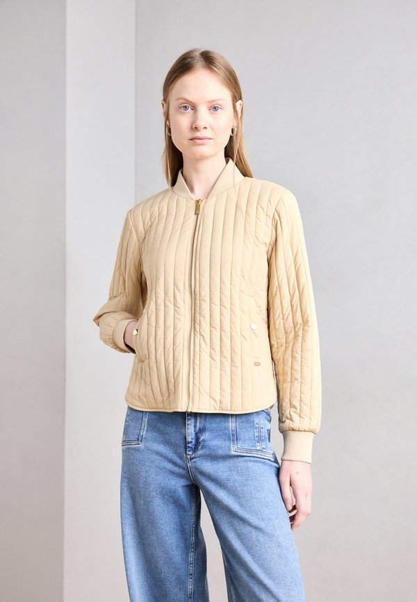 REVERSIBLE QUILTED - Bomberjacke - soft camel