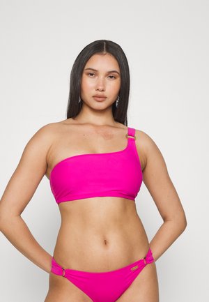 LASCANA BUSTIERTOP ONE SHOULDER SIMPLE LAS - Bikini top - pink