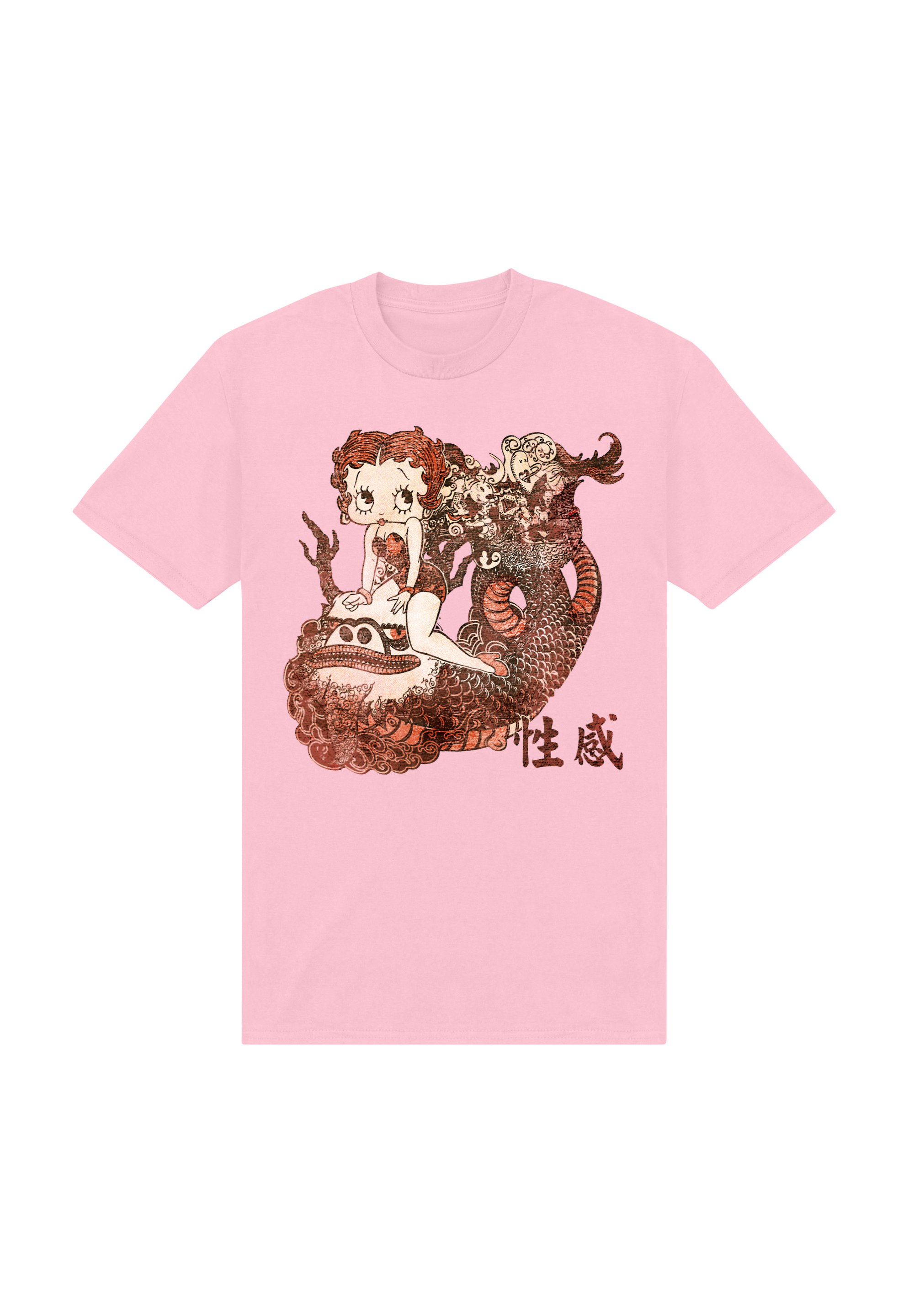 Henry Tiger BETTY BOOP DRAGON TATTOO T-shirt con stampa pink