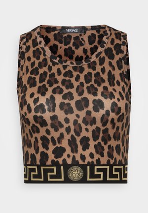 Versace UNDERWEAR TOPEKA LEOPARD ALL OVER PRINT - Alustoppi - chestnut/gold