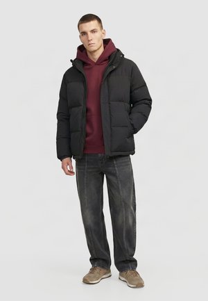 Urban Classics, BASIC PUFFER JACKET WITH HOOD - Veste d'hiver - black
