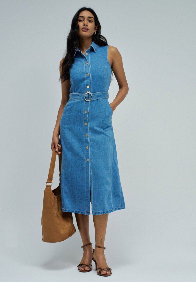 Salsa Jeans SALSA JEANS MIDIKLEID SLEEVELESS BELT - Denim dress - blau/blue