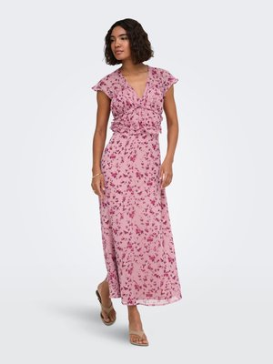 ONLY, KLEID ONLVALDA LANGES KLEID - Vestito lungo - elderberry