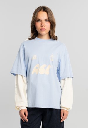 SPORTS DOUBLE LAYER - Langarmshirt - sky blue